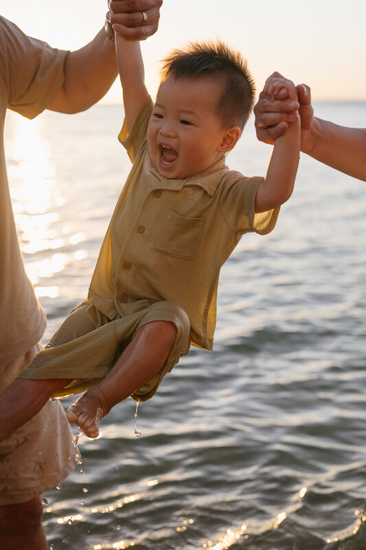 Family, Wedding & Newborn Photographer in Melbourne | Gill Juergens Photography | Family photos on a perfect summer evening at Black Rock Beach | Gill Juergens Photography