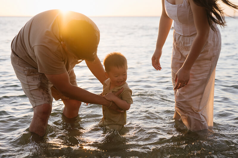 Family, Wedding & Newborn Photographer in Melbourne | Gill Juergens Photography | Family photos on a perfect summer evening at Black Rock Beach | Gill Juergens Photography