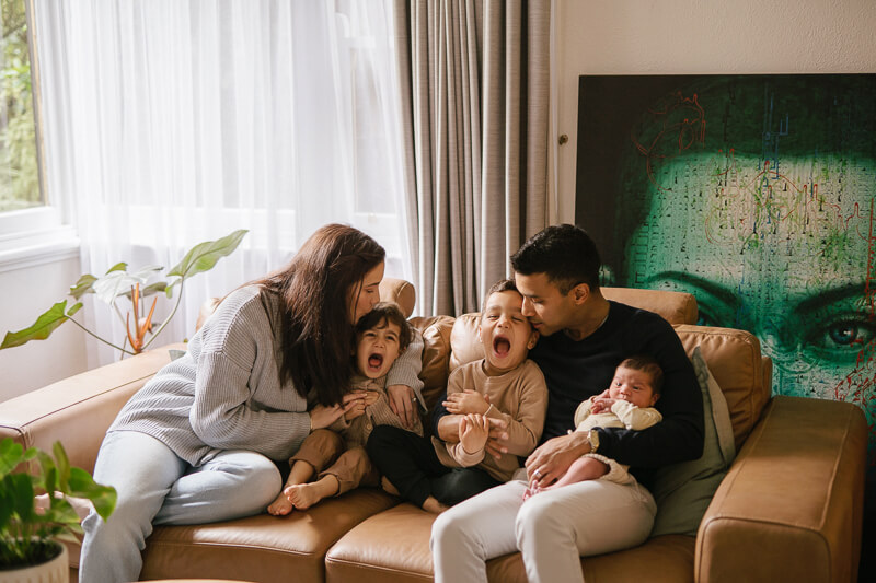 Family, Wedding & Newborn Photographer in Melbourne | Gill Juergens Photography | Newborn photos with Lucas and his big brothers | Gill Juergens Photography